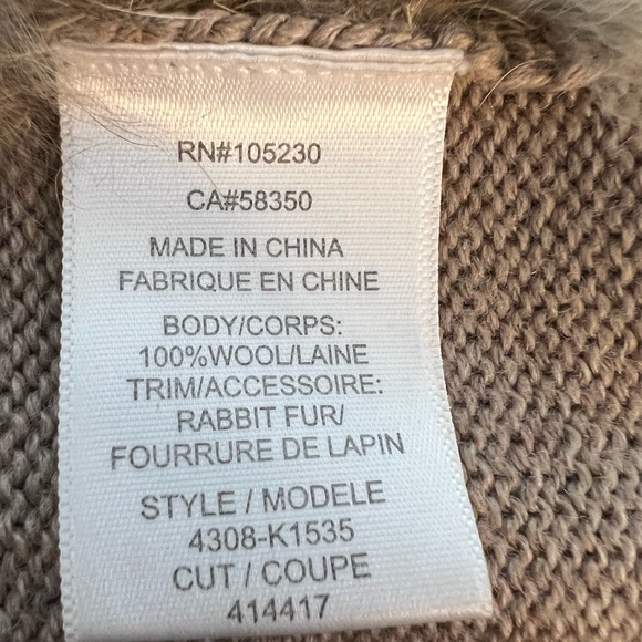 Joie Rabbit Fur Vest Size M - Picture 4 of 4